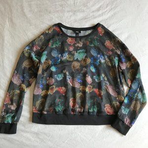 NWOT Massimo sheer floral top